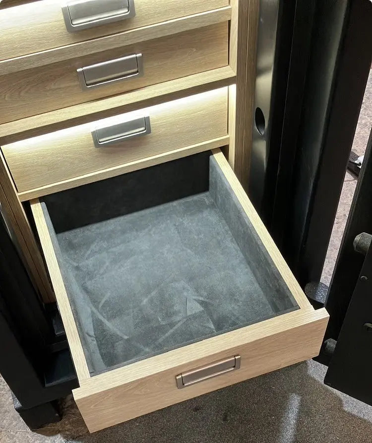 Grade 5 Bespoke Jewellery Safe with 7 Multifunctional Watch Winders - Bespoke Jewellery Safes