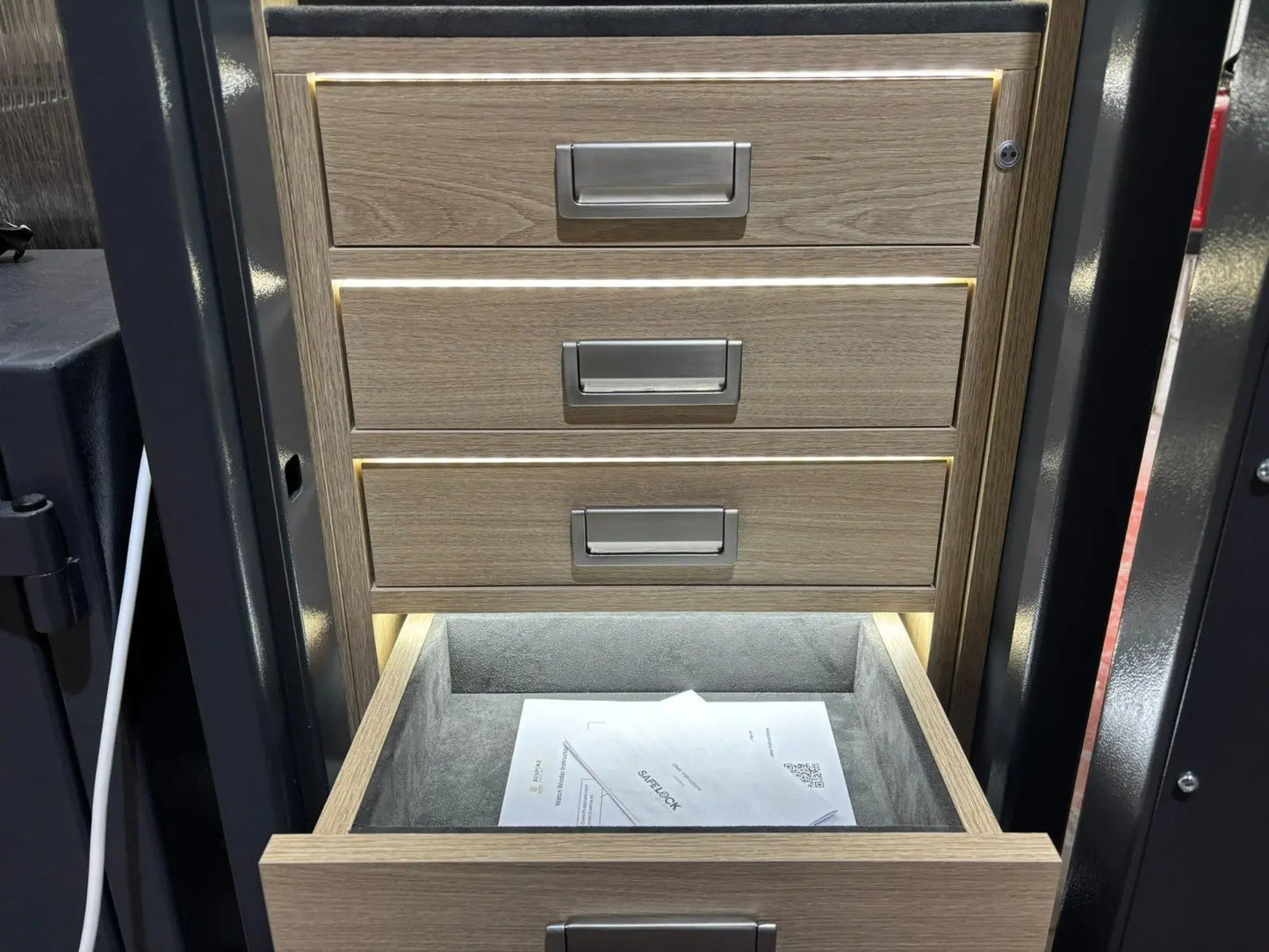 Grade One Bespoke Jewellery Safe with Eight Multifunctional Watch Winders - Bespoke Jewellery Safes