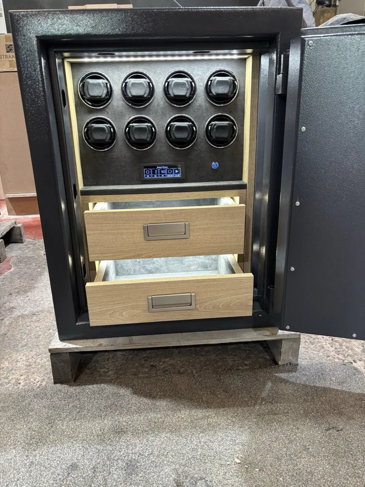 Grade Three Bespoke Jewellery Safe with Eight Multifunctional Watch Winders - Bespoke Jewellery Safes
