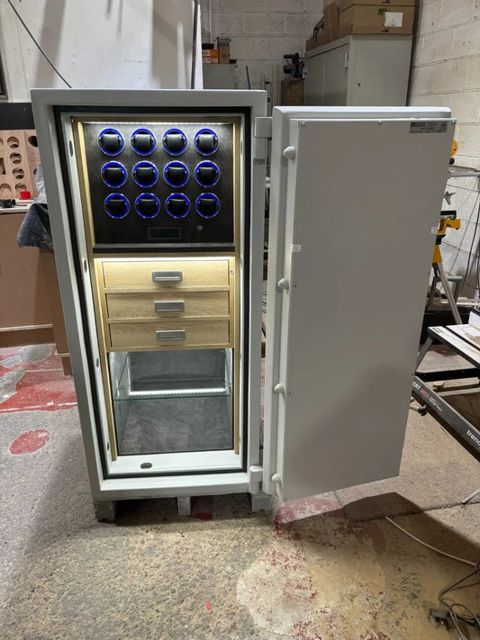 Dudley Grade 2 Bespoke Jewellery Safe with 12 Watch Winders + Drawers - Bespoke Jewellery Safes