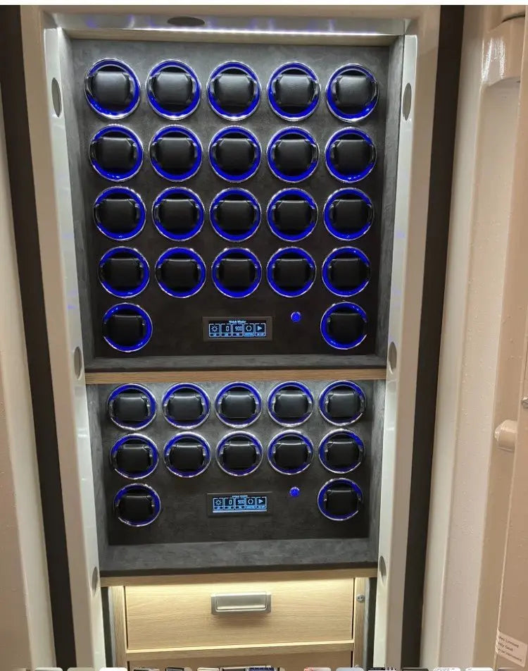 Grade 5 Bespoke Jewellery Safe with 34 Multifunctional Watch Winders - Bespoke Jewellery Safes