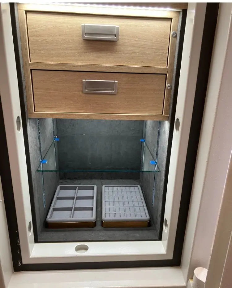 Grade 5 Bespoke Jewellery Safe with 34 Multifunctional Watch Winders - Bespoke Jewellery Safes