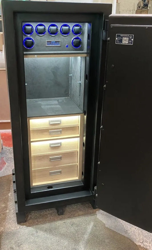 Grade 5 Bespoke Jewellery Safe with 7 Multifunctional Watch Winders - Bespoke Jewellery Safes