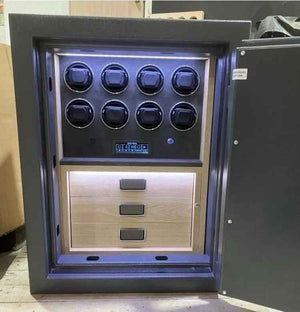 Grade One Bespoke Jewellery Safe with 8 Multifunctional Watch Winders +3 Drawers