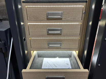 Grade One Bespoke Jewellery Safe with Eight Multifunctional Watch Winders - Bespoke Jewellery Safes