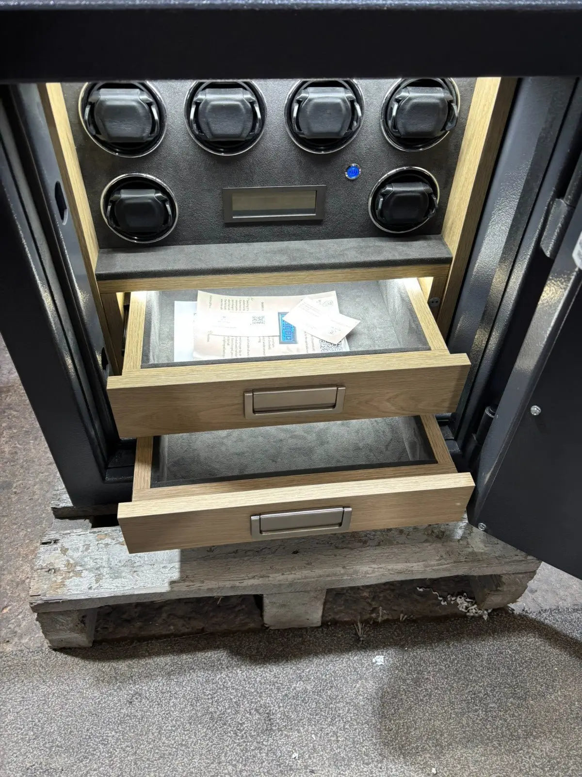 Victor Grade Two Bespoke Jewellery Safe with Six Multifunctional Watch Winders - Bespoke Jewellery Safes