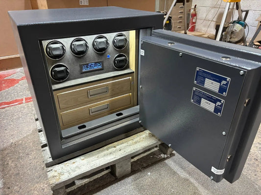 Victor Grade Two Bespoke Jewellery Safe with Six Multifunctional Watch Winders - Bespoke Jewellery Safes